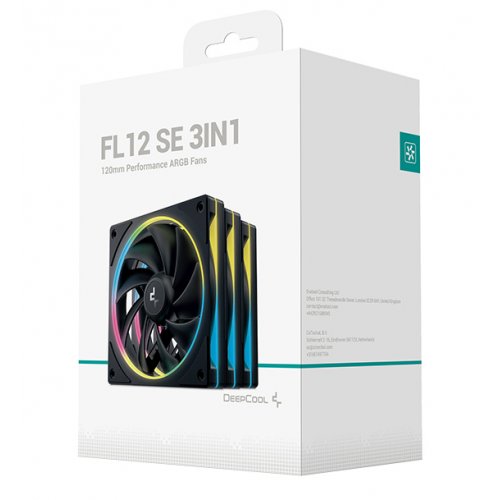 Набір кулерів для корпусу Deepcool FL12 SE 3 in 1 (R-FL12SE-BKAPN3-G) Black купити в Україні: Київ, Львів, Хмельницький, Тернопіль | Перевірка сумісності, низька ціна, відгуки, характеристики від TELEMART фото