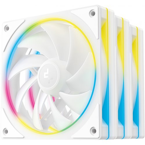 Набор кулеров для корпуса Deepcool FL12 SE 3 in 1 (R-FL12SE-WHAPN3-G) White купить в Украине: Киев, Днепр, Харьков, Одесса  | Проверка совместимости, низкая цена, отзывы, характеристики от TELEMART фото