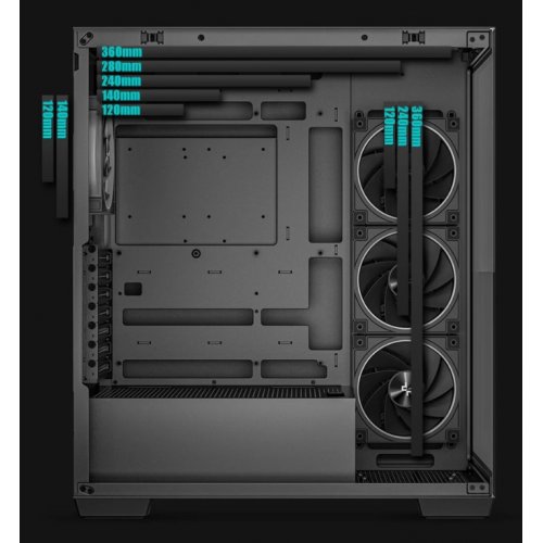 Корпус Deepcool CG580 4F V2 Tempered Glass без БП (R-CG580-BKADA4-G-2) Black купить в Украине: Киев, Днепр, Харьков, Одесса  | Проверка совместимости, низкая цена, отзывы, характеристики от TELEMART фото