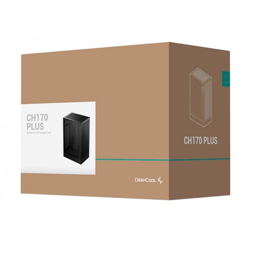 Корпус Deepcool CH170 Plus Tempered Glass без БП (R-CH170-BKNGM0-G) Black купить в Украине: Киев, Днепр, Харьков, Одесса  | Проверка совместимости, низкая цена, отзывы, характеристики от TELEMART фото