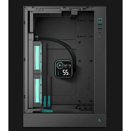 Корпус Deepcool CH170 Plus Tempered Glass без БП (R-CH170-BKNGM0-G) Black купить в Украине: Киев, Днепр, Харьков, Одесса  | Проверка совместимости, низкая цена, отзывы, характеристики от TELEMART фото