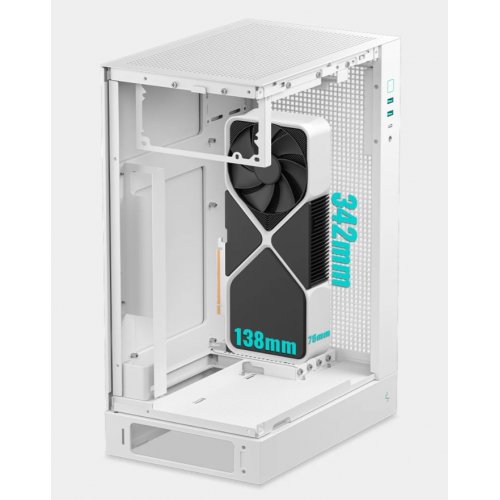 Корпус Deepcool CH170 Plus Tempered Glass без БП (R-CH170-WHNGM0-G) White купить в Украине: Киев, Днепр, Харьков, Одесса  | Проверка совместимости, низкая цена, отзывы, характеристики от TELEMART фото