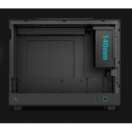 Корпус Deepcool CH160 Plus Tempered Glass без БП (R-CH160-BKNGM0-G) Black купить в Украине: Киев, Днепр, Харьков, Одесса  | Проверка совместимости, низкая цена, отзывы, характеристики от TELEMART фото