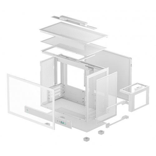 Корпус Deepcool CH160 Plus Tempered Glass без БП (R-CH160-WHNGM0-G) White купить в Украине: Киев, Днепр, Харьков, Одесса  | Проверка совместимости, низкая цена, отзывы, характеристики от TELEMART фото