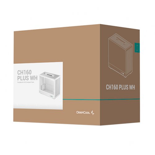 Корпус Deepcool CH160 Plus Tempered Glass без БП (R-CH160-WHNGM0-G) White купить в Украине: Киев, Днепр, Харьков, Одесса  | Проверка совместимости, низкая цена, отзывы, характеристики от TELEMART фото