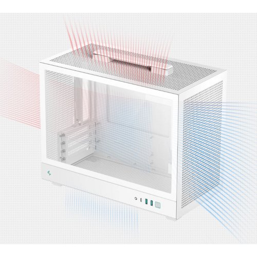 Корпус Deepcool CH160 Plus Tempered Glass без БП (R-CH160-WHNGM0-G) White купить в Украине: Киев, Днепр, Харьков, Одесса  | Проверка совместимости, низкая цена, отзывы, характеристики от TELEMART фото