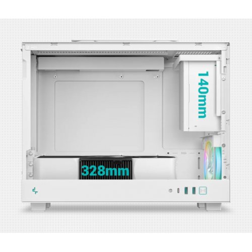 Корпус Deepcool CH160 Plus Tempered Glass без БП (R-CH160-WHNGM0-G) White купить в Украине: Киев, Днепр, Харьков, Одесса  | Проверка совместимости, низкая цена, отзывы, характеристики от TELEMART фото