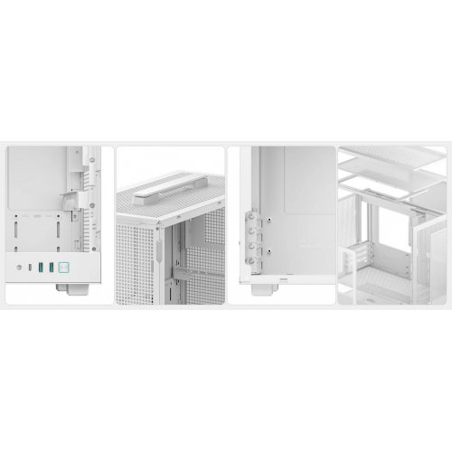 Корпус Deepcool CH160 Plus Tempered Glass без БП (R-CH160-WHNGM0-G) White купить в Украине: Киев, Днепр, Харьков, Одесса  | Проверка совместимости, низкая цена, отзывы, характеристики от TELEMART фото