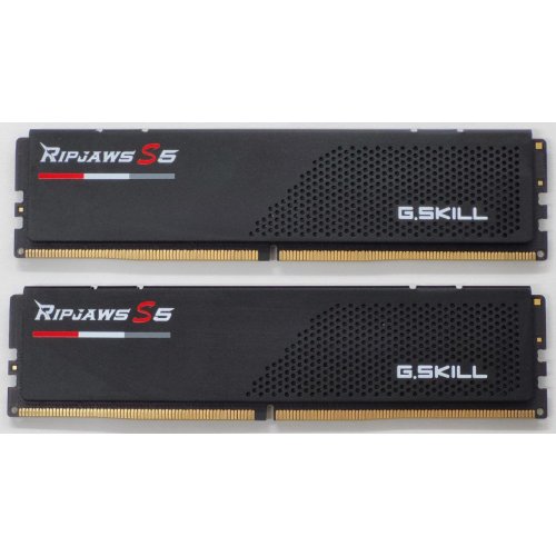 Озп G.Skill DDR5 32GB (2x16GB) 6400Mhz Ripjaws S5 Black (F5-6400J3239G16GX2-RS5K) (Відновлено продавцем, 808812) купити в Україні: Київ, Львів, Хмельницький, Тернопіль | Перевірка сумісності, низька ціна, відгуки, характеристики від TELEMART фото