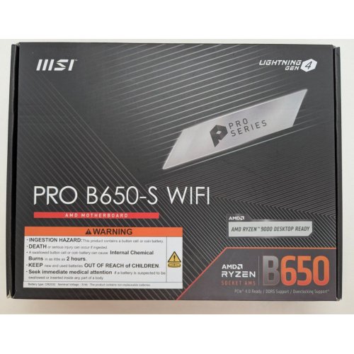 Материнская плата MSI PRO B650-S WIFI (sAM5, AMD B650) (Восстановлено продавцом, 808860) купить в Украине: Киев, Днепр, Харьков, Одесса  | Проверка совместимости, низкая цена, отзывы, характеристики от TELEMART фото