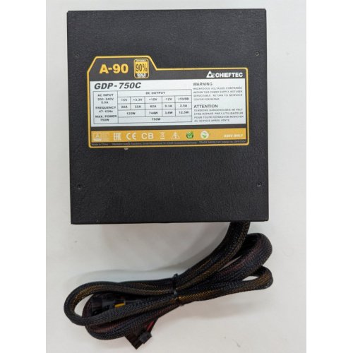 Блок живлення CHIEFTEC A-90 750W (GDP-750C) (Відновлено продавцем, 808866) купити в Україні: Київ, Львів, Хмельницький, Тернопіль | Перевірка сумісності, низька ціна, відгуки, характеристики від TELEMART фото