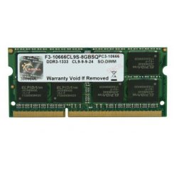 ОЗУ G.Skill SODIMM DDR3 8GB 1333Mhz (F3-10666CL9S-8GBSQ)