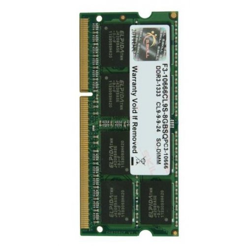 Купить ОЗУ G.Skill SODIMM DDR3 8GB 1333Mhz (F3-10666CL9S-8GBSQ) с проверкой совместимости: обзор, характеристики, цена в Киеве, Днепре, Одессе, Харькове, Украине | интернет-магазин TELEMART.UA фото