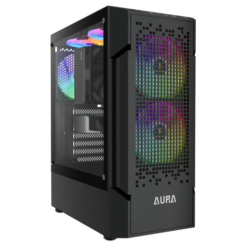 Корпус Gamdias AURA GC7 Tempered Glass без БП (4712960139756) Black (Восстановлено продавцом, 808960) купить в Украине: Киев, Днепр, Харьков, Одесса  | Проверка совместимости, низкая цена, отзывы, характеристики от TELEMART фото