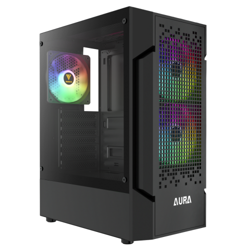 Корпус Gamdias AURA GC7 Tempered Glass без БП (4712960139756) Black (Восстановлено продавцом, 808960) купить в Украине: Киев, Днепр, Харьков, Одесса  | Проверка совместимости, низкая цена, отзывы, характеристики от TELEMART фото