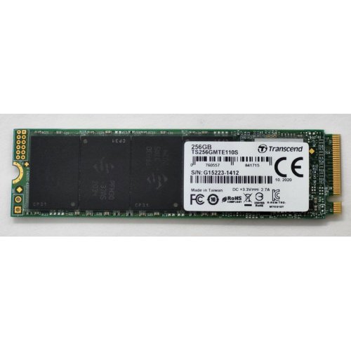 Ssd-диск Transcend MTE110 256GB M.2 (2280 PCI-E) (TS256GMTE110S) (Восстановлено продавцом, 808968) купить в Украине: Киев, Днепр, Харьков, Одесса  | Проверка совместимости, низкая цена, отзывы, характеристики от TELEMART фото