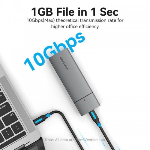 Уценка внешний карман Vention M.2 SSD NVME PCIe SSD Enclosure USB Type-C 3.1 Gen 2 (KPGH0) Gray (Вскрытая упаковка, 809125) купить в Украине: Киев, Днепр, Харьков, Одесса  | Низкая цена, отзывы, характеристики от TELEMART фото