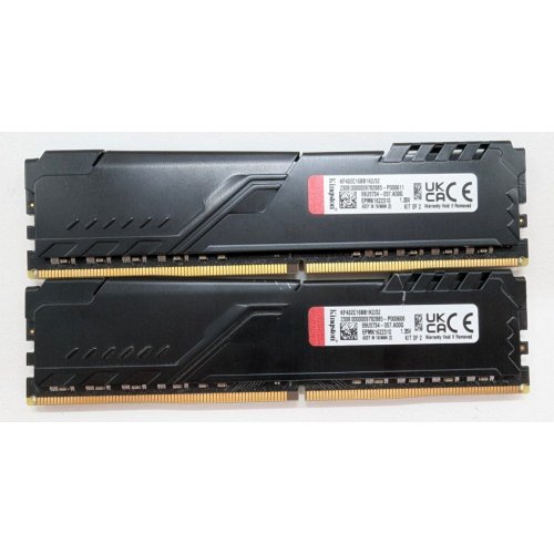 Озу Kingston DDR4 32GB (2x16GB) 3200Mhz FURY Beast Black (KF432C16BB1K2/32) (Восстановлено продавцом, 809163) купить в Украине: Киев, Днепр, Харьков, Одесса  | Проверка совместимости, низкая цена, отзывы, характеристики от TELEMART фото