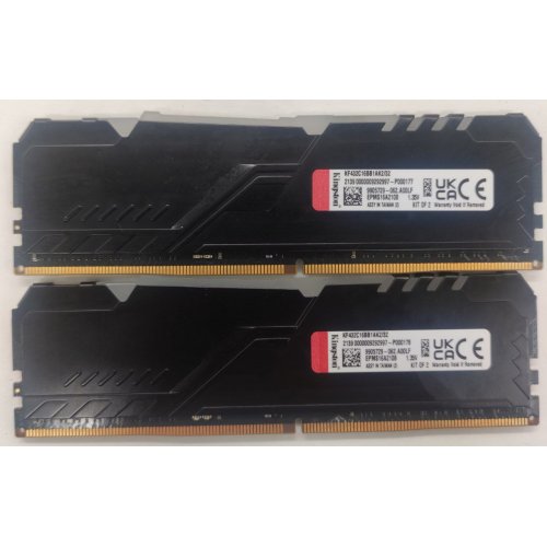 Озп Kingston DDR4 32GB (2x16GB) 3200Mhz FURY Beast RGB Black (KF432C16BB1AK2/32) (Відновлено продавцем, 809170) купити в Україні: Київ, Львів, Хмельницький, Тернопіль | Перевірка сумісності, низька ціна, відгуки, характеристики від TELEMART фото