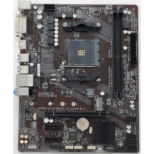 Материнська плата Gigabyte GA-A320M-H (sAM4, AMD A320) (Відновлено продавцем, 809177) купити в Україні: Київ, Львів, Хмельницький, Тернопіль | Перевірка сумісності, низька ціна, відгуки, характеристики від TELEMART фото