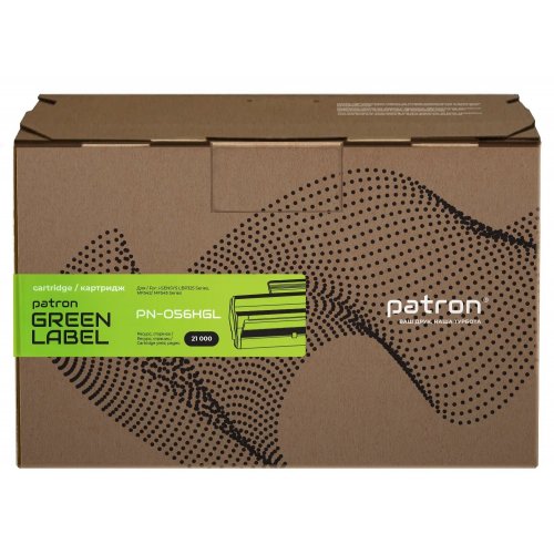 Картридж Patron Green Label Canon 056H (PN-056HGL) Black купити в Україні: Київ, Львів, Хмельницький, Тернопіль | Низька ціна, відгуки, характеристики від TELEMART фото