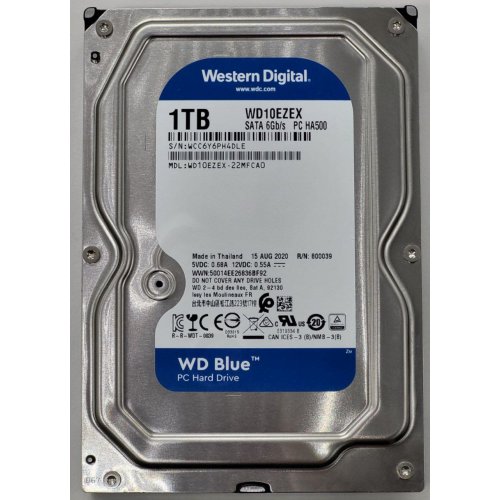 Жесткий диск Western Digital Blue 1TB 64MB 3.5" (WD10EZEX) (Восстановлено продавцом, 809190) купить в Украине: Киев, Днепр, Харьков, Одесса  | Проверка совместимости, низкая цена, отзывы, характеристики от TELEMART фото
