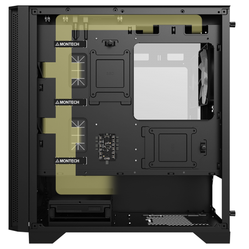 Уцінка корпус Montech Air 100 ARGB без БЖ Black (Розкрита упаковка, 809197) купити в Україні: Київ, Львів, Хмельницький, Тернопіль | Перевірка сумісності, низька ціна, відгуки, характеристики від TELEMART фото