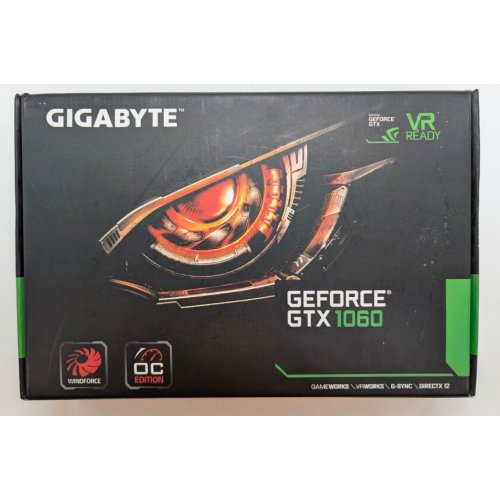 Відеокарта Gigabyte GeForce GTX 1060 WindForce 2X OC 3072MB (GV-N1060WF2OC-3GD) (Відновлено продавцем, 809201) купити в Україні: Київ, Львів, Хмельницький, Тернопіль | Перевірка сумісності, низька ціна, відгуки, характеристики від TELEMART фото