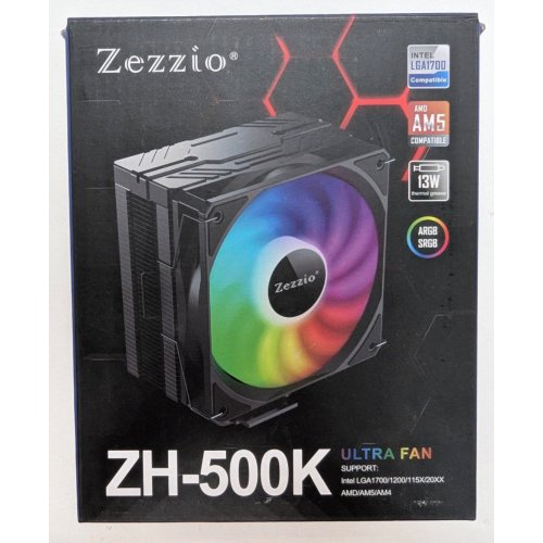 Кулер Zezzio ZH-500K ARGB Ultra Fan (Восстановлено продавцом, 809209) купить в Украине: Киев, Днепр, Харьков, Одесса  | Проверка совместимости, низкая цена, отзывы, характеристики от TELEMART фото