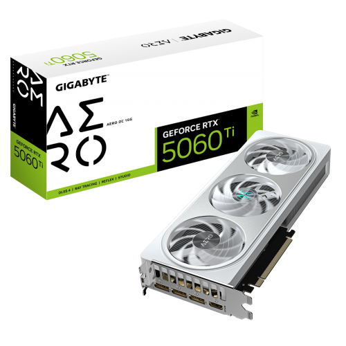 Уцінка відеокарта Gigabyte GeForce RTX 5060 Ti AERO OC 16384MB (GV-N506TAERO OC-16GD) (Розкрита упаковка, 809232) купити в Україні: Київ, Львів, Хмельницький, Тернопіль | Перевірка сумісності, низька ціна, відгуки, характеристики від TELEMART фото