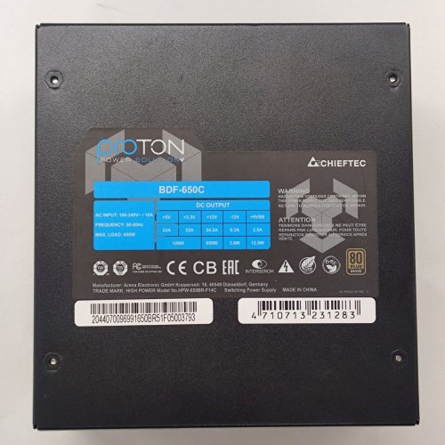 Блок живлення CHIEFTEC Proton 650W (BDF-650C) (Відновлено продавцем, 809265) купити в Україні: Київ, Львів, Хмельницький, Тернопіль | Перевірка сумісності, низька ціна, відгуки, характеристики від TELEMART фото