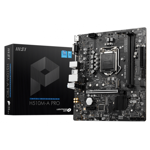 Материнская плата MSI H510M-A PRO (s1200, Intel H510) (Восстановлено продавцом, 809280) купить в Украине: Киев, Днепр, Харьков, Одесса  | Проверка совместимости, низкая цена, отзывы, характеристики от TELEMART фото
