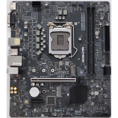 Материнская плата MSI H510M-A PRO (s1200, Intel H510) (Восстановлено продавцом, 809280) купить в Украине: Киев, Днепр, Харьков, Одесса  | Проверка совместимости, низкая цена, отзывы, характеристики от TELEMART фото
