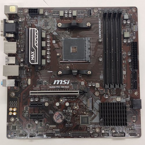 Материнская плата MSI B450M PRO-VDH MAX (sAM4, AMD B450) (Восстановлено продавцом, 809303) купить в Украине: Киев, Днепр, Харьков, Одесса  | Проверка совместимости, низкая цена, отзывы, характеристики от TELEMART фото