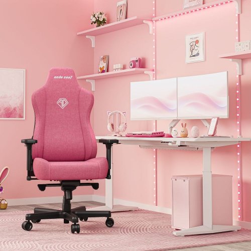 Ігрове крісло Anda Seat Kaiser 3E XL Fabric (AD23YC-XL-09-P-CF-P01) Pink купити в Україні: Київ, Львів, Хмельницький, Тернопіль | Низька ціна, відгуки, характеристики від TELEMART фото
