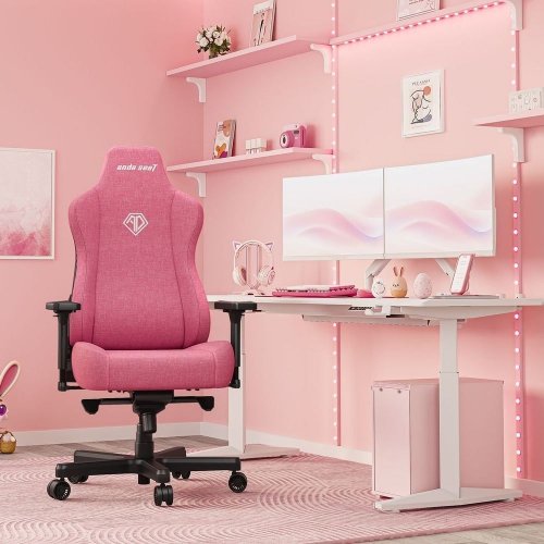 Игровое кресло Anda Seat Kaiser 3E XL Fabric (AD23YC-XL-09-P-CF-P01) Pink купить в Украине: Киев, Днепр, Харьков, Одесса  | Низкая цена, отзывы, характеристики от TELEMART фото