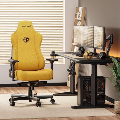 Игровое кресло Anda Seat Kaiser 3E XL Fabric (AD23YC-XL-09-Y-CF-Y01) Bright Yellow купить в Украине: Киев, Днепр, Харьков, Одесса  | Низкая цена, отзывы, характеристики от TELEMART фото