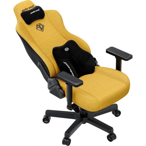 Ігрове крісло Anda Seat Kaiser 3E XL Fabric (AD23YC-XL-09-Y-CF-Y01) Bright Yellow купити в Україні: Київ, Львів, Хмельницький, Тернопіль, Івано-Франківськ | Низька ціна, відгуки, характеристики від TELEMART фото