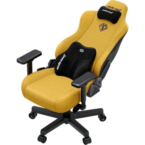 Ігрове крісло Anda Seat Kaiser 3E XL Fabric (AD23YC-XL-09-Y-CF-Y01) Bright Yellow купити в Україні: Київ, Львів, Хмельницький, Тернопіль, Івано-Франківськ | Низька ціна, відгуки, характеристики від TELEMART фото