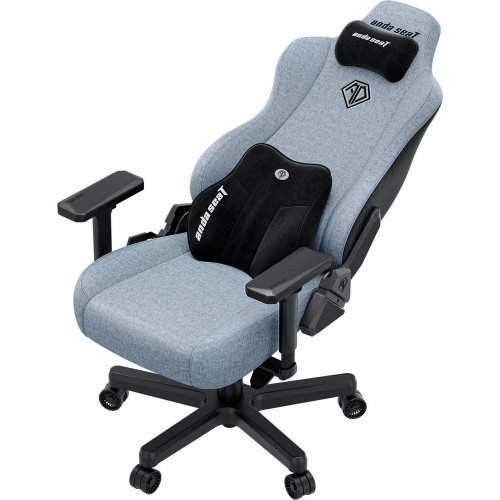 Игровое кресло Anda Seat Kaiser 3E XL Fabric (AD23YC-XL-09-T-CF-T01) Gray Blue купить в Украине: Киев, Днепр, Харьков, Одесса  | Низкая цена, отзывы, характеристики от TELEMART фото
