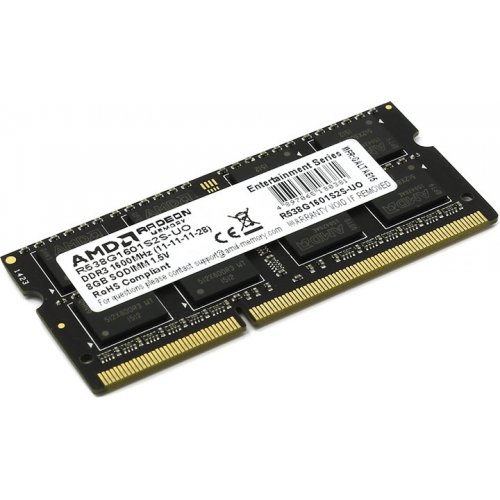 Продати ОЗП AMD SODIMM DDR3 8GB 1600Mhz (R538G1601S2S-UO) за Trade-In у інтернет-магазині Телемарт - Київ, Дніпро, Україна фото