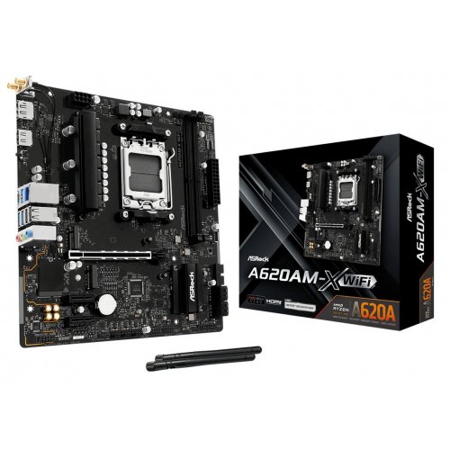 Материнська плата AsRock A620AM-X WiFi (sAM5, AMD A620A) купити в Україні: Київ, Львів, Хмельницький, Тернопіль | Перевірка сумісності, низька ціна, відгуки, характеристики від TELEMART фото