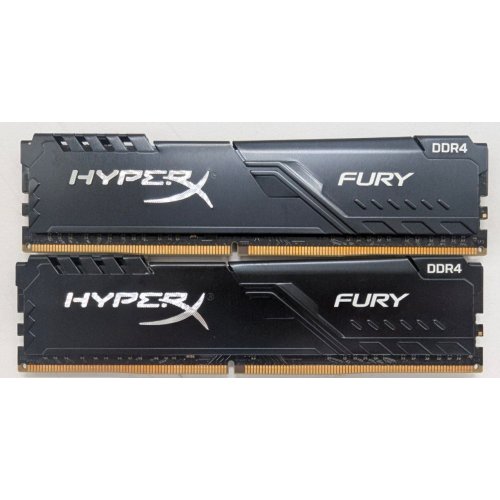 Озп HyperX DDR4 16GB (2x8GB) 3200Mhz Fury Black (HX432C16FB3K2/16) (Відновлено продавцем, 809488) купити в Україні: Київ, Львів, Хмельницький, Тернопіль | Перевірка сумісності, низька ціна, відгуки, характеристики від TELEMART фото