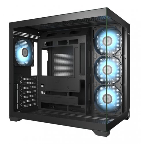 Корпус PCCooler C3 T700 ARGB Tempered Glass без БП Black купить в Украине: Киев, Днепр, Харьков, Одесса  | Проверка совместимости, низкая цена, отзывы, характеристики от TELEMART фото
