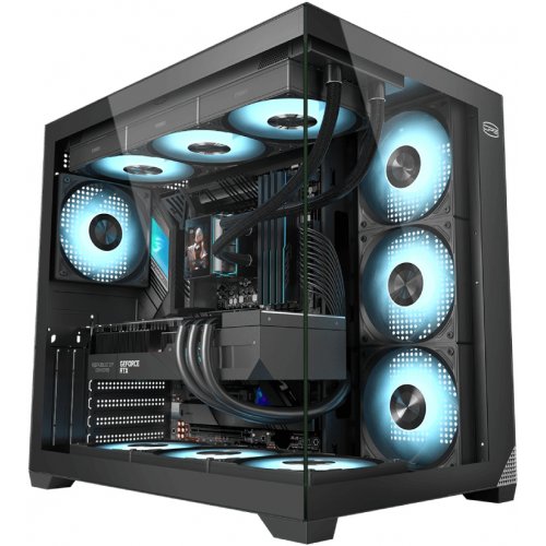 Корпус PCCooler C3 T700 Tempered Glass без БЖ Black купити в Україні: Київ, Львів, Хмельницький, Тернопіль | Перевірка сумісності, низька ціна, відгуки, характеристики від TELEMART фото