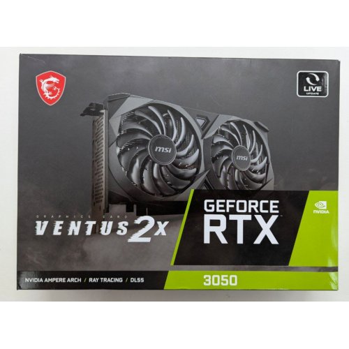 Відеокарта MSI GeForce RTX 3050 VENTUS 2X 8192MB (RTX 3050 VENTUS 2X 8G) (Відновлено продавцем, 809519) купити в Україні: Київ, Львів, Хмельницький, Тернопіль | Перевірка сумісності, низька ціна, відгуки, характеристики від TELEMART фото