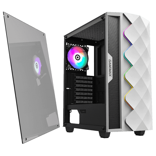 Корпус GAMEMAX Diamond ARGB Tempered Glass без БП White (Восстановлено продавцом, 809532) купить в Украине: Киев, Днепр, Харьков, Одесса  | Проверка совместимости, низкая цена, отзывы, характеристики от TELEMART фото