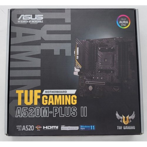 Материнська плата Asus TUF GAMING A520M-PLUS II (sAM4, A520) (Відновлено продавцем, 809547) купити в Україні: Київ, Львів, Хмельницький, Тернопіль | Перевірка сумісності, низька ціна, відгуки, характеристики від TELEMART фото