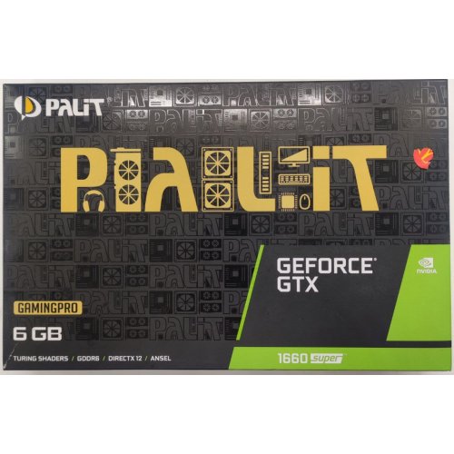 Відеокарта Palit GeForce GTX 1660 SUPER GamingPro 6144MB (NE6166S018J9-1160A-1) (Відновлено продавцем, 809647) купити в Україні: Київ, Львів, Хмельницький, Тернопіль | Перевірка сумісності, низька ціна, відгуки, характеристики від TELEMART фото
