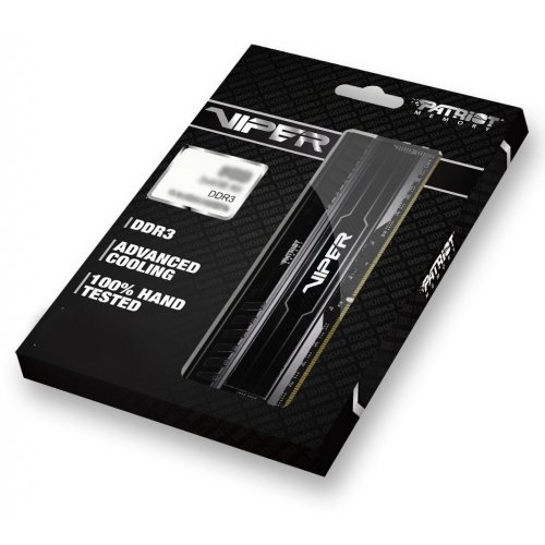 ОЗУ Patriot DDR3 8GB 1600Mhz Viper 3 (PV38G160C0) Black купить в Украине: Киев, Днепр, Харьков, Одесса  | Проверка совместимости, низкая цена, отзывы, характеристики от TELEMART фото